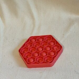 Red Hexagon Pop It Fidget Toy